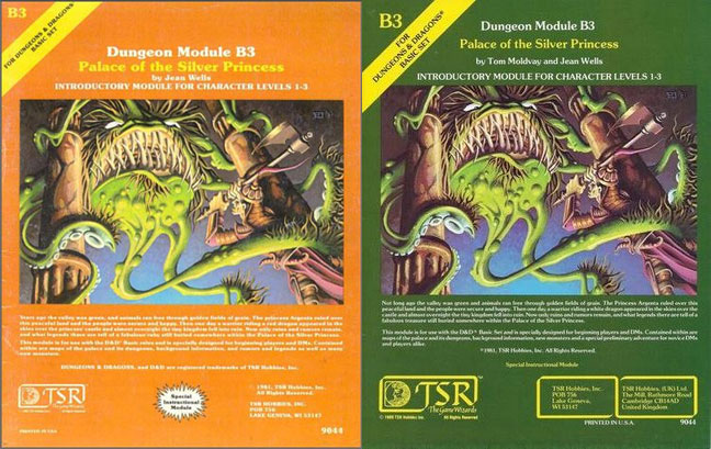 Both version of Module B3 - Palace of the Silver Princess