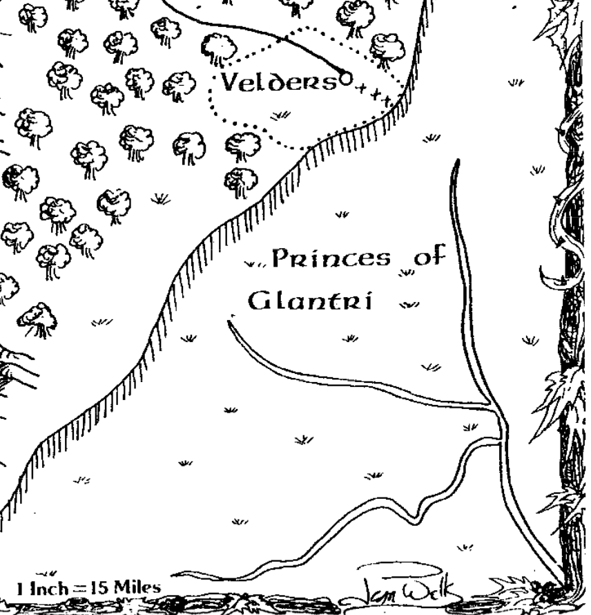 The B3 Map, showing the Principalities of Glantri